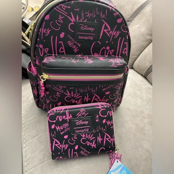 NWT Loungefly Villains cruella graffiti mini backpack 99764-1.jpg main image 2